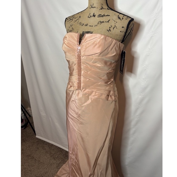 Carmen Marc Valvo Party Dress Evening Gown Mermaid Pink Women’s 8 - Picture 3 of 13